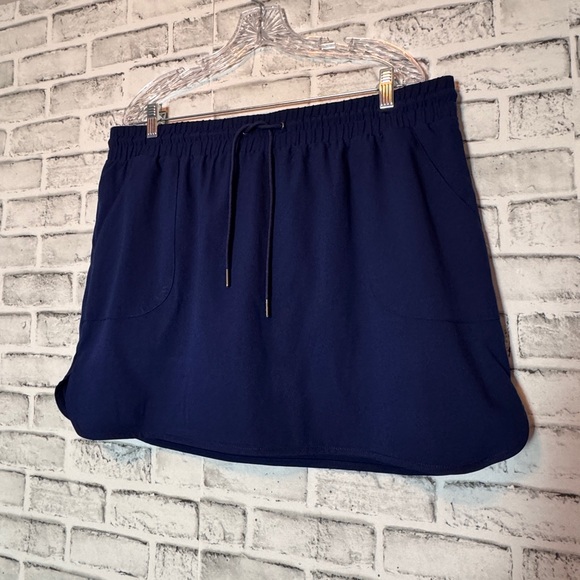 Navy Blue Skort St.Johns Bay size XL petite draw string pockets - Picture 2 of 11